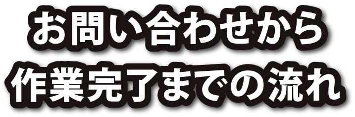 お問い合わせから作業完了までの流れ